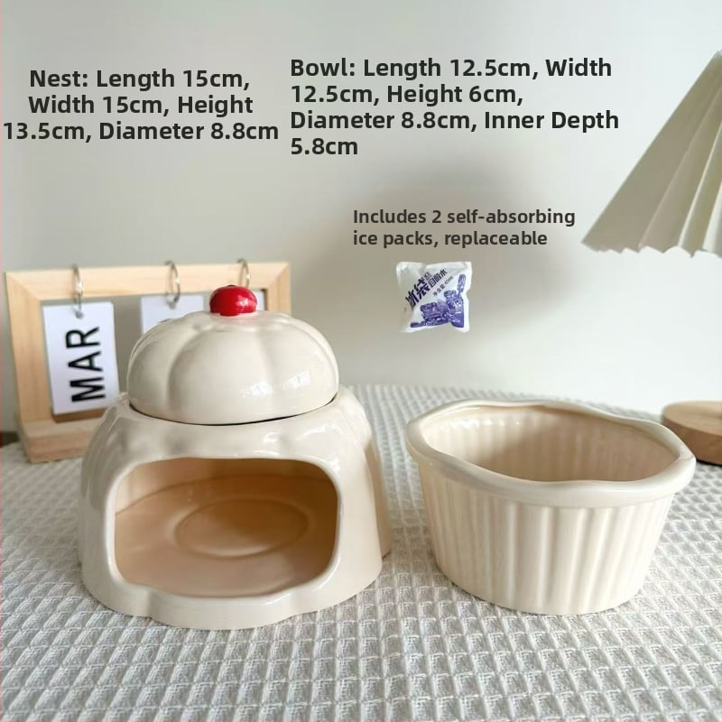 Φωλιά από κεραμικό για χάμστερ – Διπλού επιπέδου καταφύγιο (Υλικό: Κεραμικό; Εισαγωγή: Όχι; Μάρκα: Καμία)