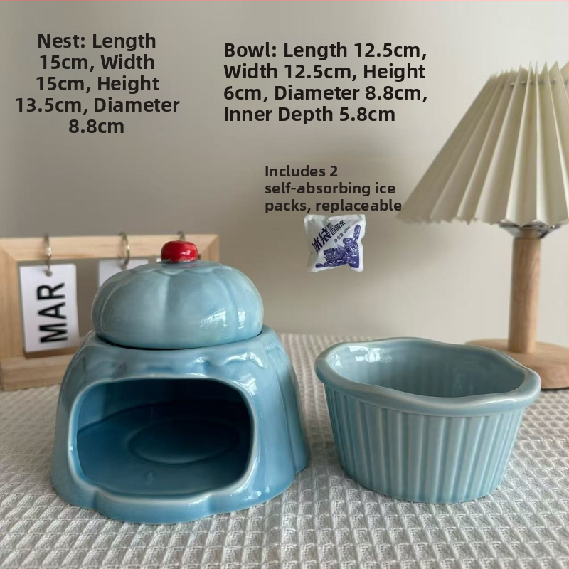 Φωλιά από κεραμικό για χάμστερ – Διπλού επιπέδου καταφύγιο (Υλικό: Κεραμικό; Εισαγωγή: Όχι; Μάρκα: Καμία)