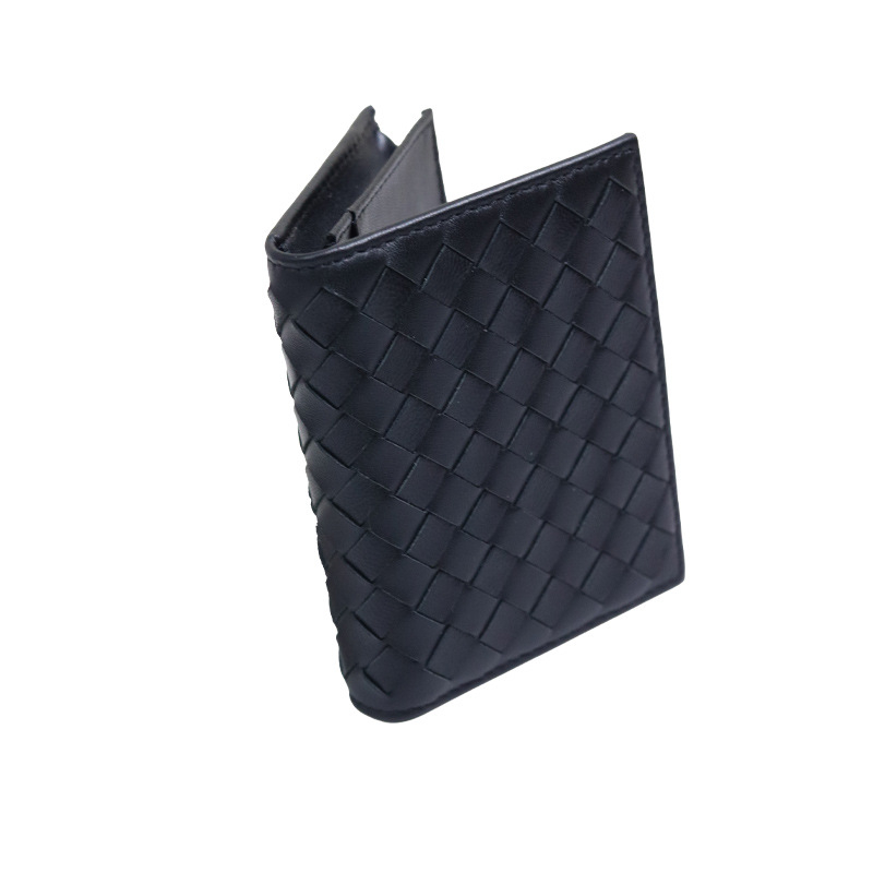 Držač kartica od pletene ovčje kože, unisex, gradski minimalistički stil, karirani uzorak, prozračan