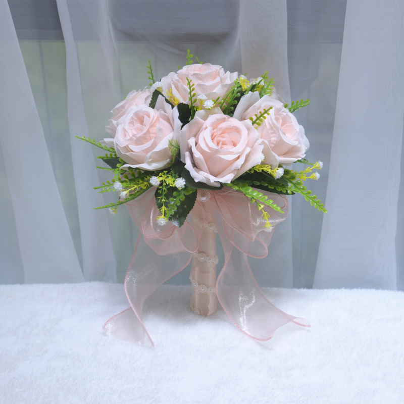 Buchet de trandafiri din mătase pentru fotografii de nuntă – trandafiri artificiali, varietate: Trandafir, Meșteșug: Altul, Brand: Good Luck