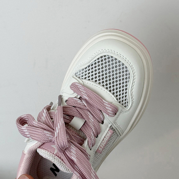 Pantofi sport pentru copii, slip-on din plasă respirabilă, închidere Velcro, branță PU, talpă din cauciuc antiaderentă, casual unisex