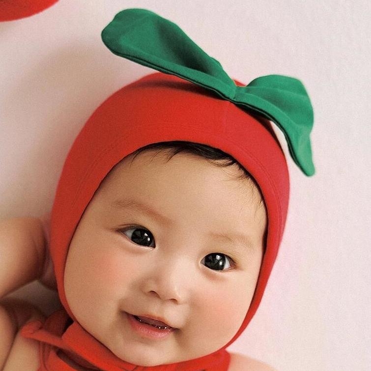 Tomato rajzfilm-stílusú gyermekfotózási öltözet – ujjatlan, levehető kapucnival, 99% pamut fő anyag, több részes készlet ruhák és kiegészítők, 0–1 éveseknek, tavasz/nyár/ősz