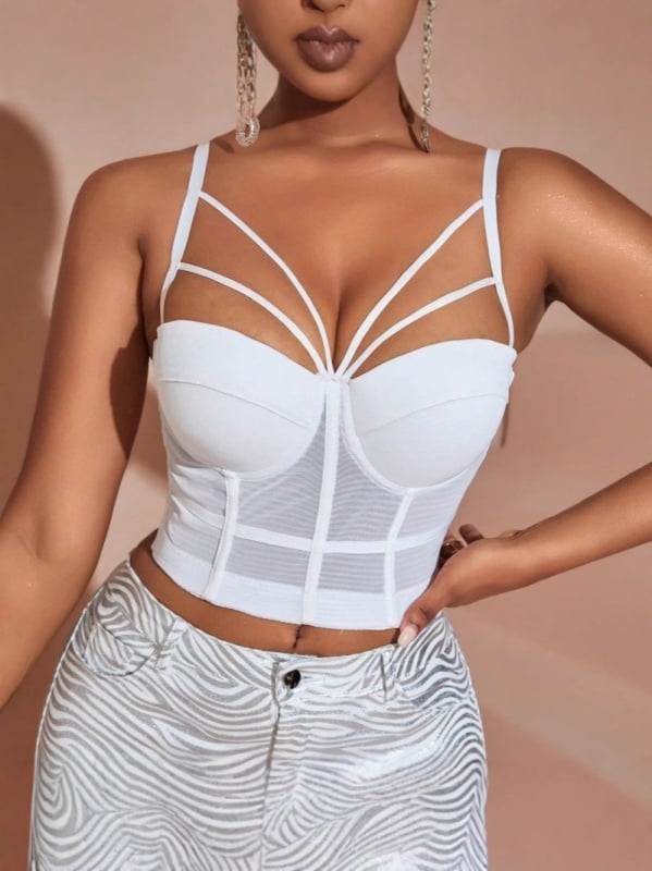 Oblikujući cami grudnjak s underwire, Backless, Slim Fit, Poliester-Spandex smjesa, Monostrapp rame