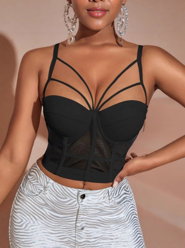 Oblikujući cami grudnjak s underwire, Backless, Slim Fit, Poliester-Spandex smjesa, Monostrapp rame