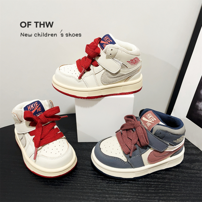 Pantofi sport copii unisex cu Velcro, talpă din cauciuc, talpă joasă, model dungat, anti-derapare