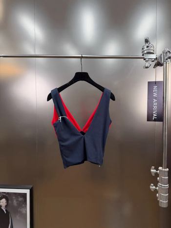 Top bustier cu decolteu în V dublu, spate deschis, pernă pentru sân, lungime ultra scurtă