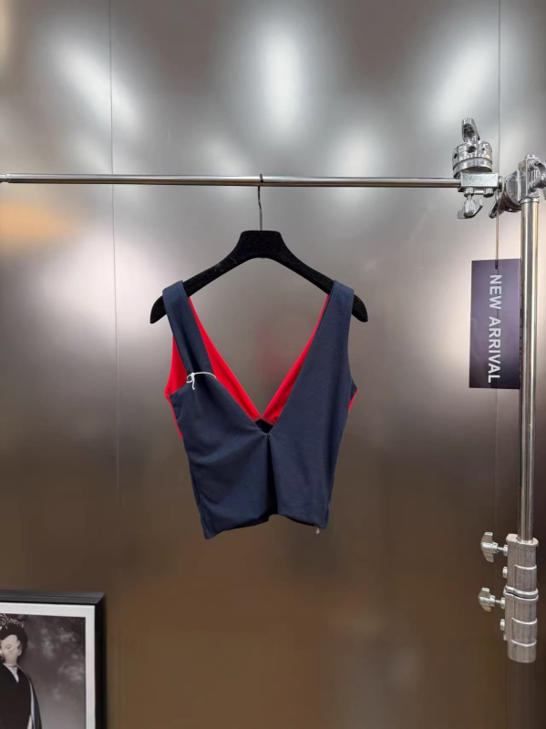 Top bustier cu decolteu în V dublu, spate deschis, pernă pentru sân, lungime ultra scurtă