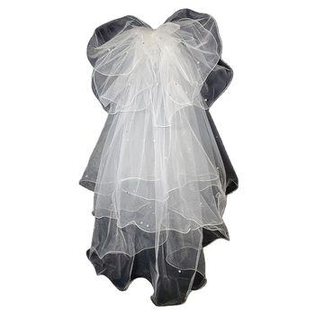 Menyasszonyi fejfedő fátyol — rövid Mori-stílusú, retro koreai dizájn; fém kivitelezés; fejfedő kiegészítő; 2022 ősz