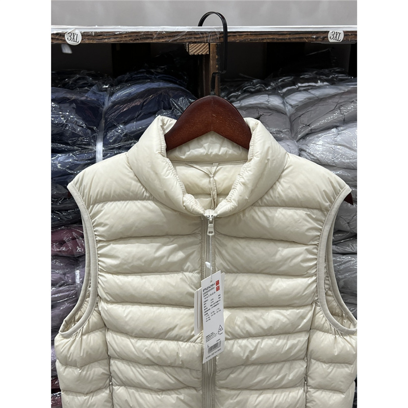 Youjia γυναικείο ελαφρύ γιλέκο με πούπουλα πάπιας, κοντό ύφος, εξωτερικό ύφασμα νάιλον, 86–90% πούπουλο πάπιας, στενή γραμμή, χειμώνας 2025