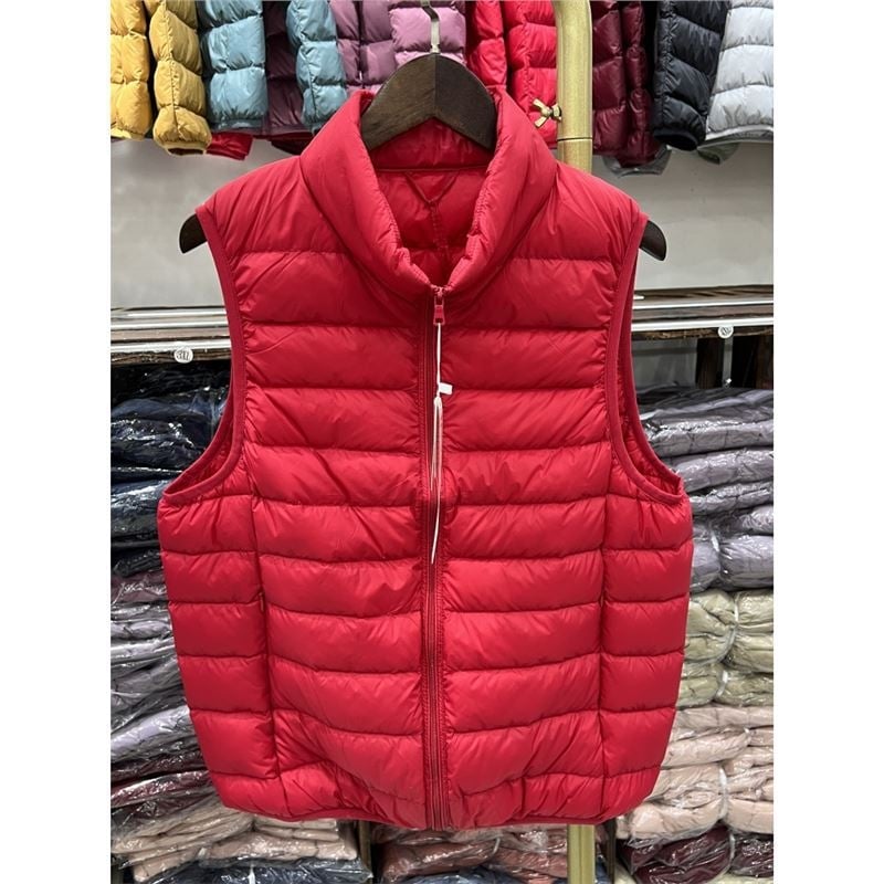Youjia γυναικείο ελαφρύ γιλέκο με πούπουλα πάπιας, κοντό ύφος, εξωτερικό ύφασμα νάιλον, 86–90% πούπουλο πάπιας, στενή γραμμή, χειμώνας 2025