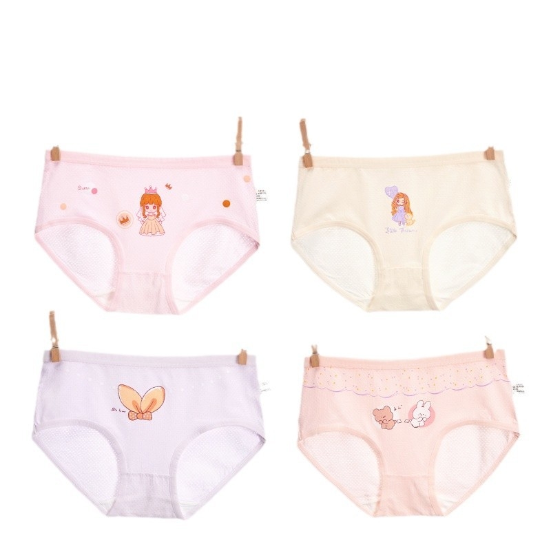 Dječje gaćice za djevojčice od modala 95%, antibakterijska zona prepona (7a), bez šavova u preponi, za djecu 3–8 godina, jesen 2024