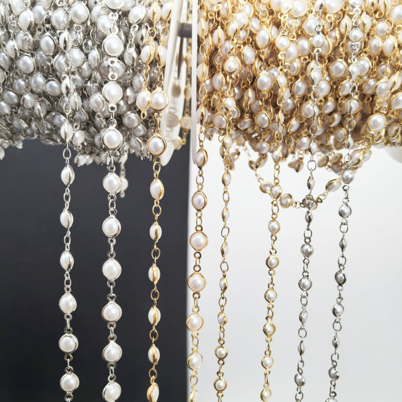 Spona do vlasov s perlou a retiazkou, ručne vyrobená, meď, elektroplátovanie, vintage prívesok pre pódiové vystúpenia a svadobné fotenie