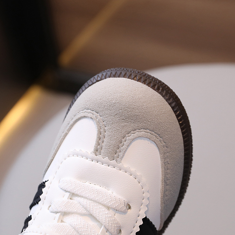 Adidași pentru copii cu Velcro, din piele sintetică, respirabili, antiderapant, talpă din cauciuc, unisex