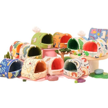 Καταφύγιο για χάμστερ από βαμβάκι, κατοικία σε σχήμα σπιτιού, για ανάπαυση και απόκρυψη, εσωτερική χρήση