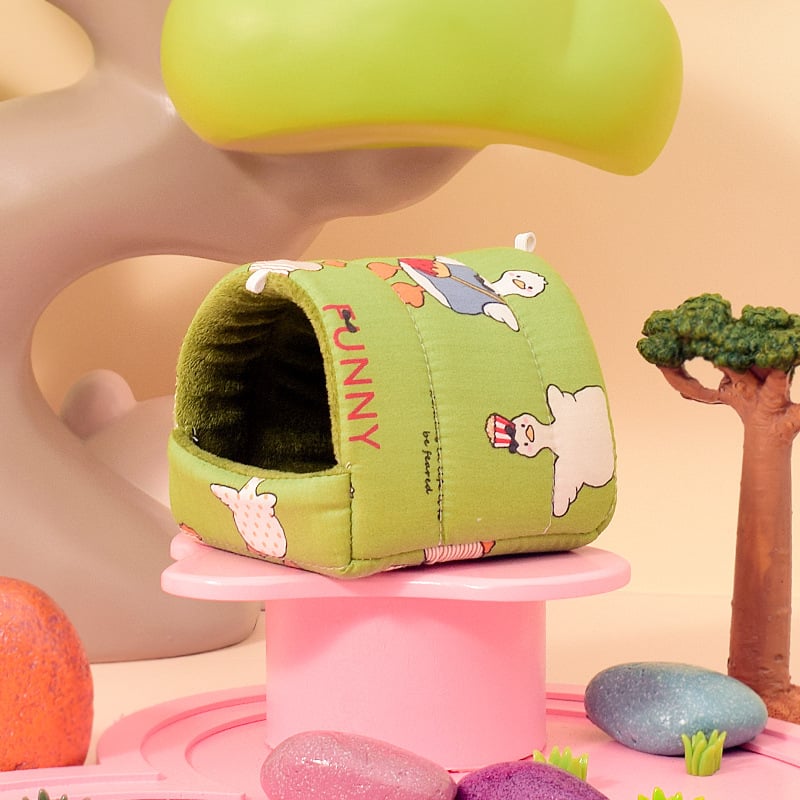 Καταφύγιο για χάμστερ από βαμβάκι, κατοικία σε σχήμα σπιτιού, για ανάπαυση και απόκρυψη, εσωτερική χρήση