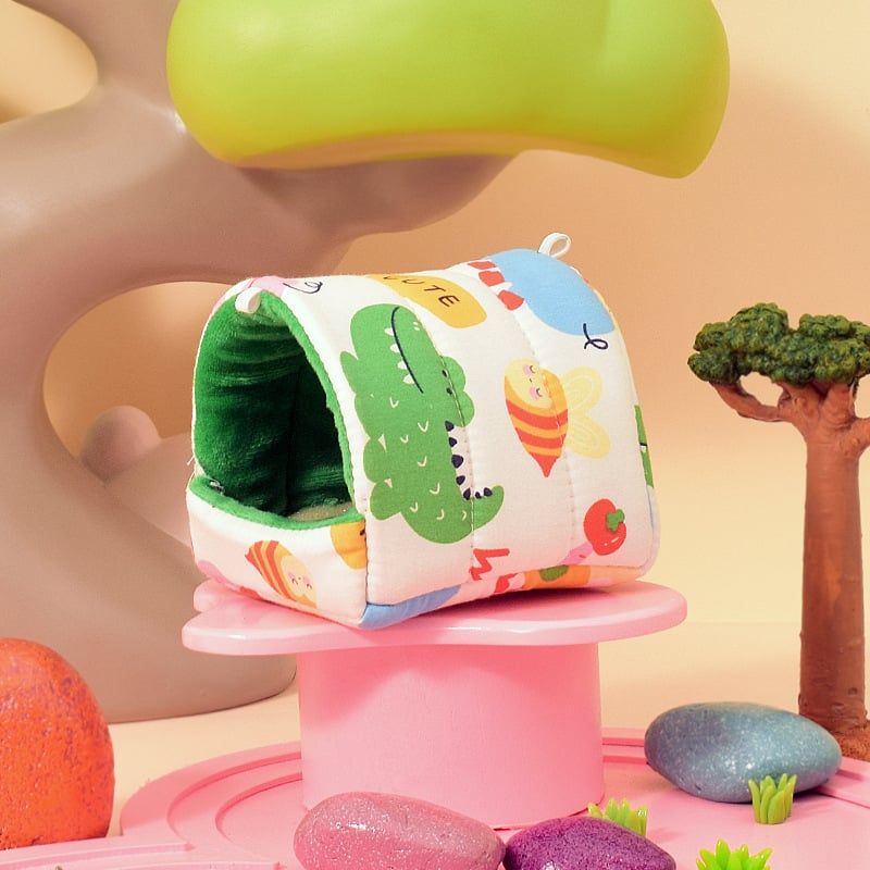 Καταφύγιο για χάμστερ από βαμβάκι, κατοικία σε σχήμα σπιτιού, για ανάπαυση και απόκρυψη, εσωτερική χρήση