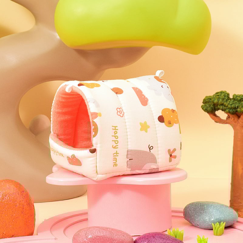 Καταφύγιο για χάμστερ από βαμβάκι, κατοικία σε σχήμα σπιτιού, για ανάπαυση και απόκρυψη, εσωτερική χρήση