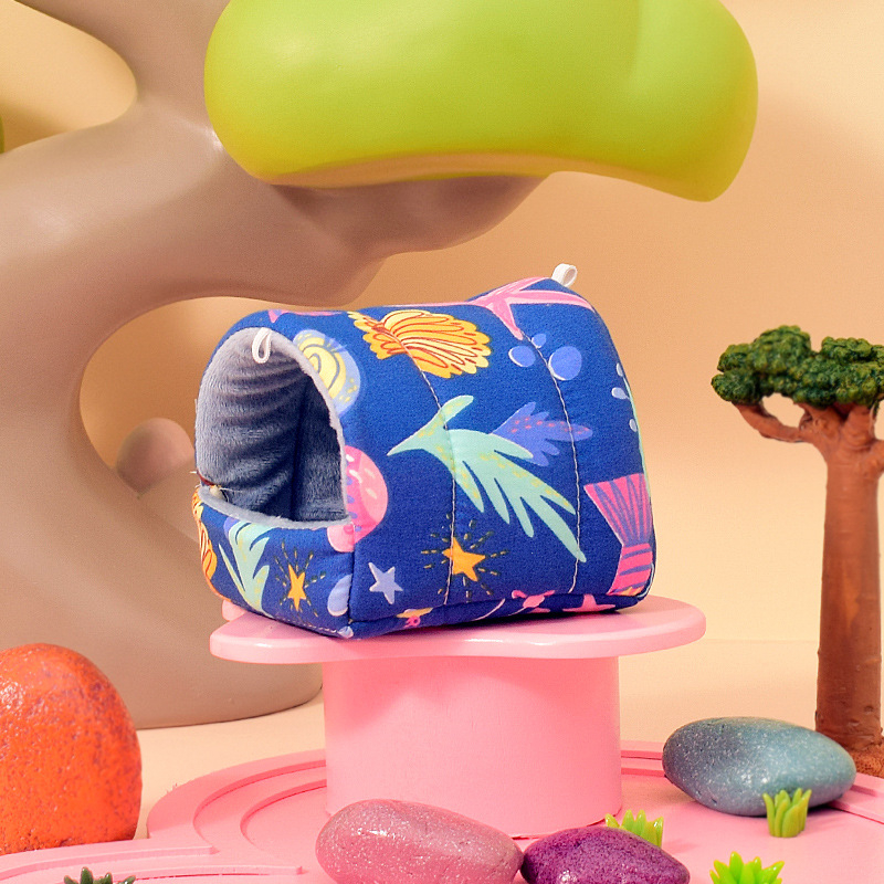 Καταφύγιο για χάμστερ από βαμβάκι, κατοικία σε σχήμα σπιτιού, για ανάπαυση και απόκρυψη, εσωτερική χρήση