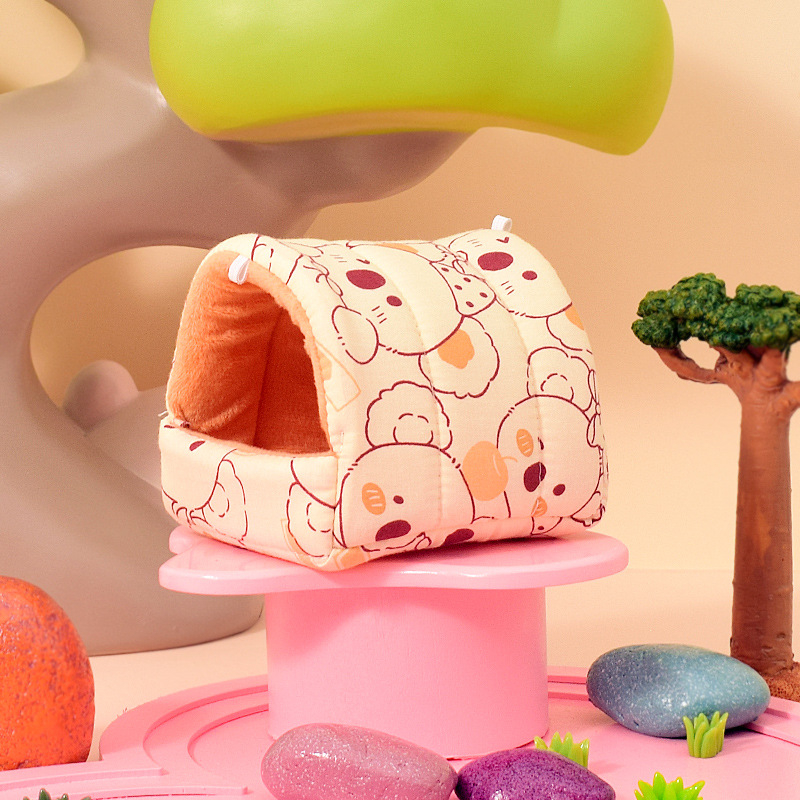 Καταφύγιο για χάμστερ από βαμβάκι, κατοικία σε σχήμα σπιτιού, για ανάπαυση και απόκρυψη, εσωτερική χρήση