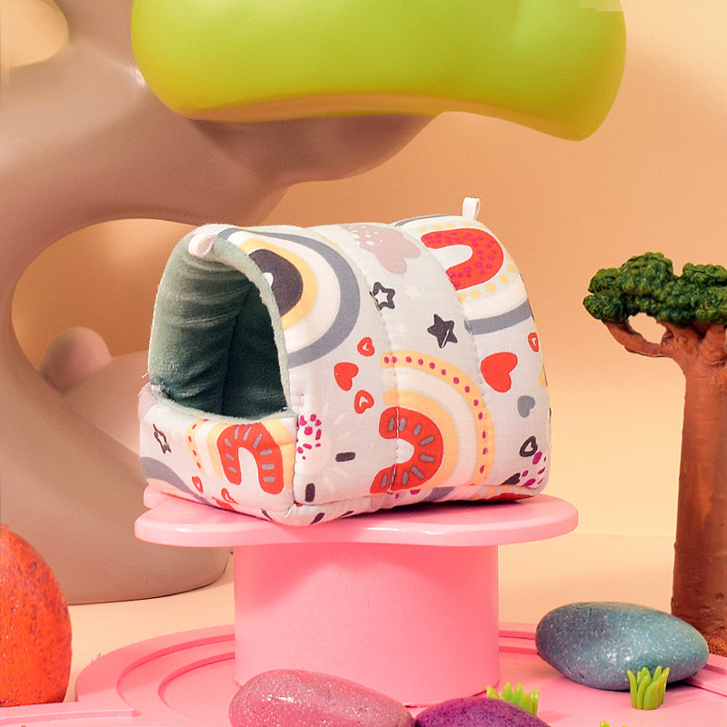 Καταφύγιο για χάμστερ από βαμβάκι, κατοικία σε σχήμα σπιτιού, για ανάπαυση και απόκρυψη, εσωτερική χρήση