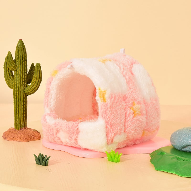 Καταφύγιο για χάμστερ από βαμβάκι, κατοικία σε σχήμα σπιτιού, για ανάπαυση και απόκρυψη, εσωτερική χρήση