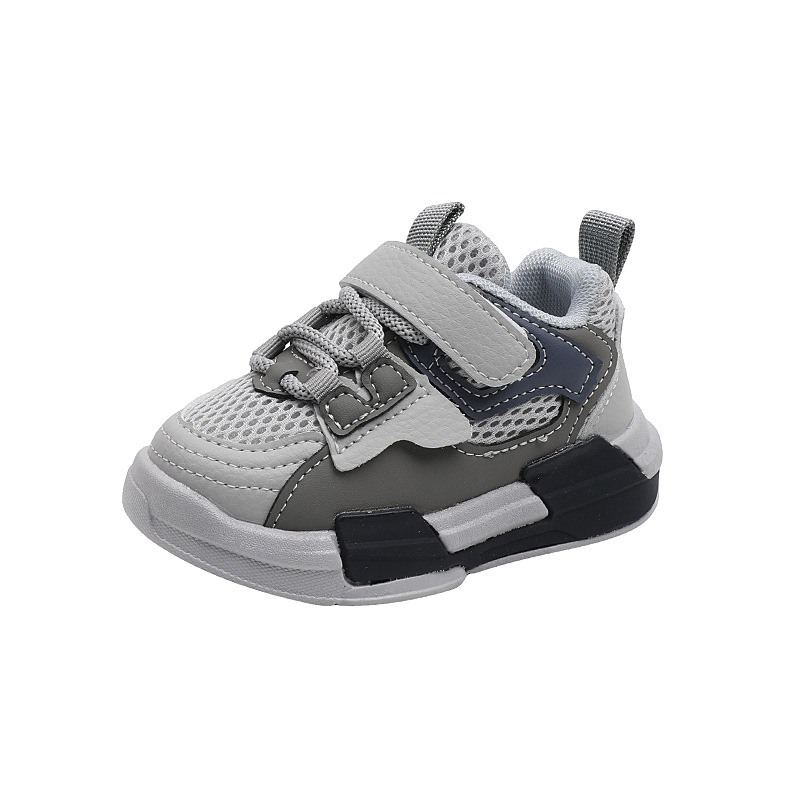 Pantofi de alergare pentru copii, cu exterior din plasă, închidere Velcro, respirabili, ușori, talpă EVA antiderapant