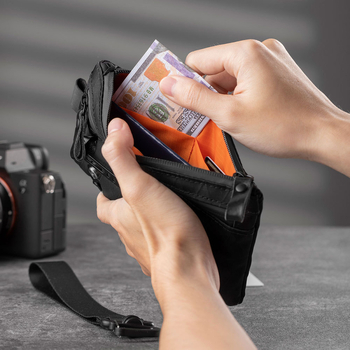 Geantă de pașaport și suport pentru carduri, material xpac, design unisex, clutch cu monede și portofel, depozitare multifuncțională