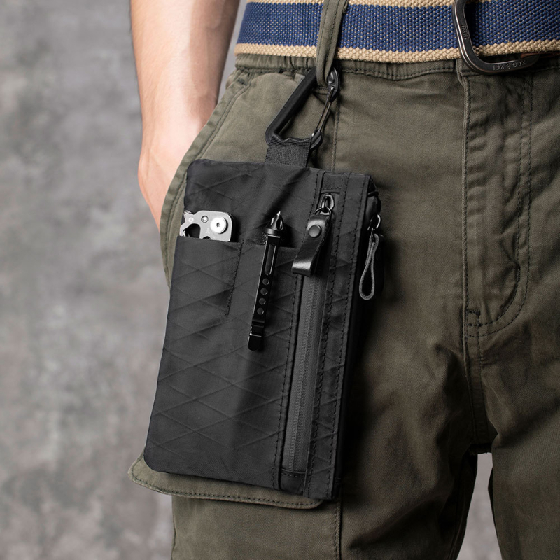 Geantă de pașaport și suport pentru carduri, material xpac, design unisex, clutch cu monede și portofel, depozitare multifuncțională