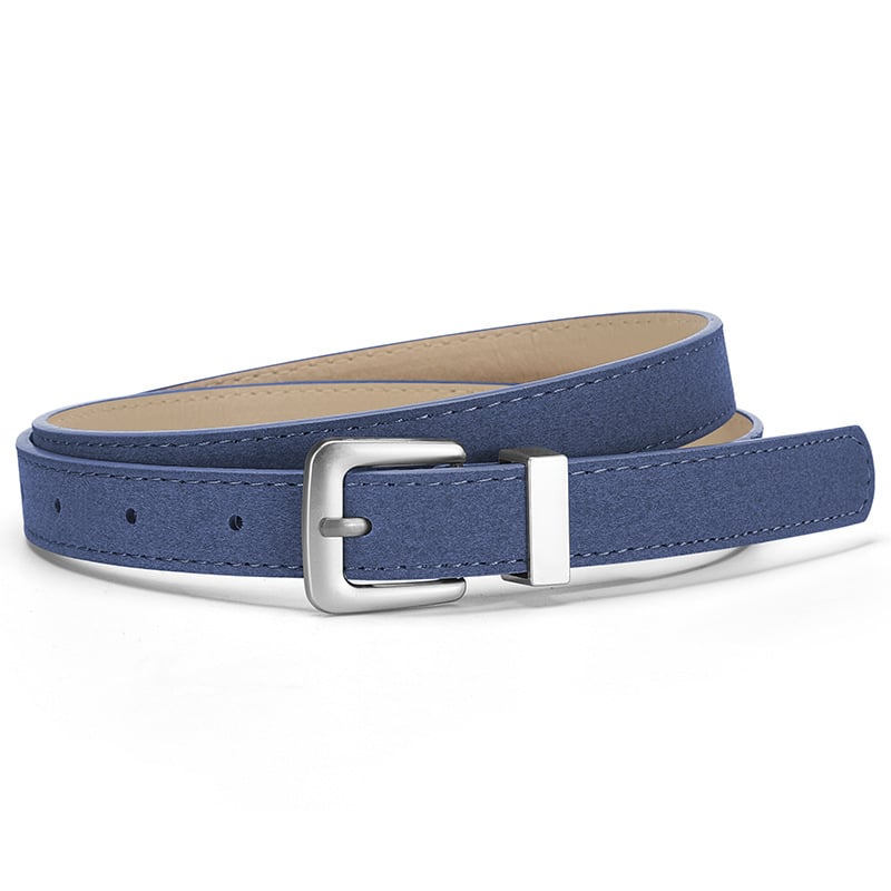 Γυναικεία ζώνη από PU δέρμα για τζίν, αγκράφα από κράμα, κούμπωμα με πιν, λεπτό πλάτος (<2 εκ), μάρκα Noah