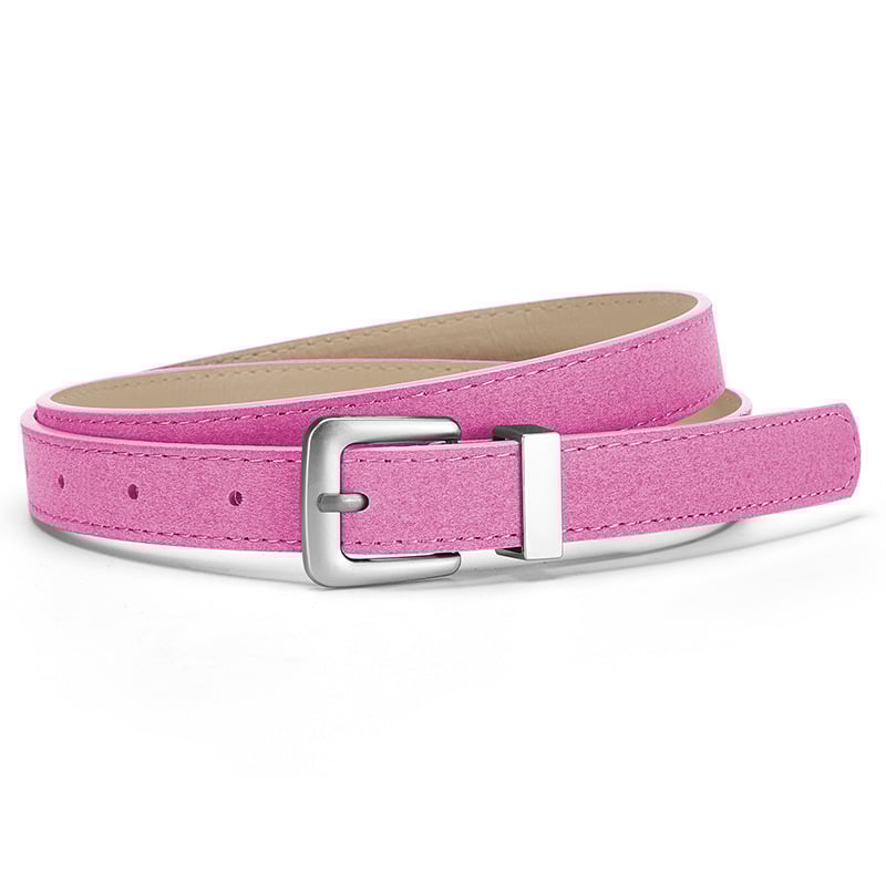 Γυναικεία ζώνη από PU δέρμα για τζίν, αγκράφα από κράμα, κούμπωμα με πιν, λεπτό πλάτος (<2 εκ), μάρκα Noah