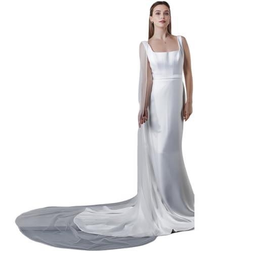 Vjenčani veo s rubom od kristalnih perlica, metalni materijal, moderan stil, 1-layer finger cots