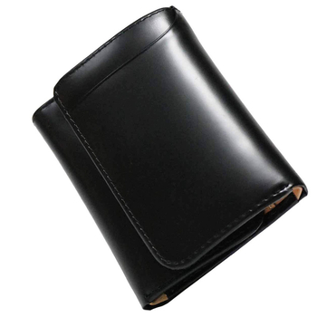 Ανδρικό πορτοφόλι από γνήσιο δέρμα, τρίπτυχο δίπλωμα με κούμπωμα, θήκες για κάρτες και κέρματα, αστικός μινιμαλισμός