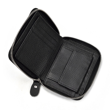 Muški novčanik od prave kože, bi-fold s RFID zaštitom i zatvaračem (Model 1037)
