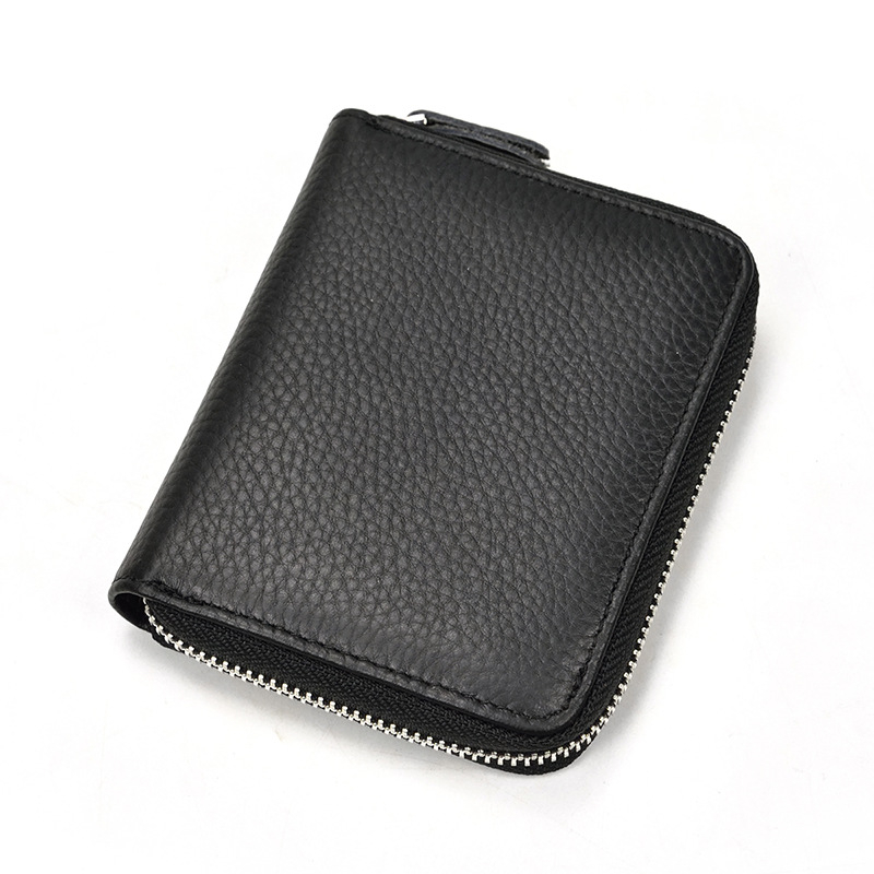 Muški novčanik od prave kože, bi-fold s RFID zaštitom i zatvaračem (Model 1037)