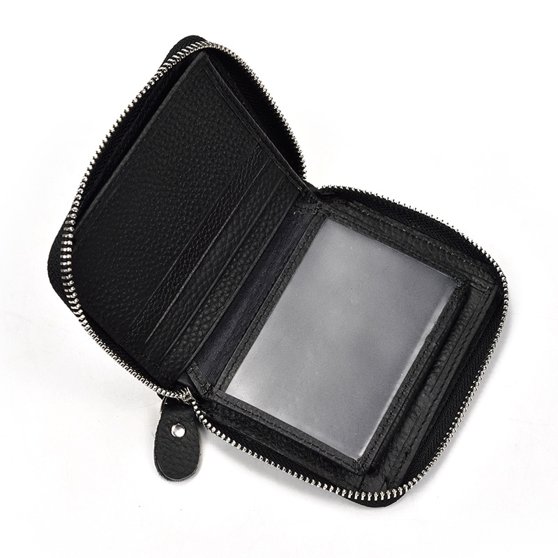 Muški novčanik od prave kože, bi-fold s RFID zaštitom i zatvaračem (Model 1037)