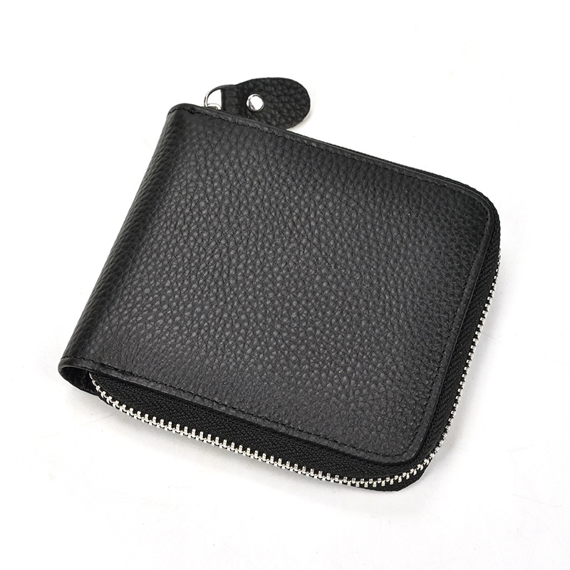 Muški novčanik od prave kože, bi-fold s RFID zaštitom i zatvaračem (Model 1037)