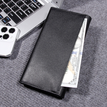 Ανδρικό μακρύ πορτοφόλι από γνήσιο δέρμα κορυφαίας ποιότητας, με αντι-κλοπή, αδιάβροχο, ultra-light – στιλ επιχειρηματικής μετακίνησης