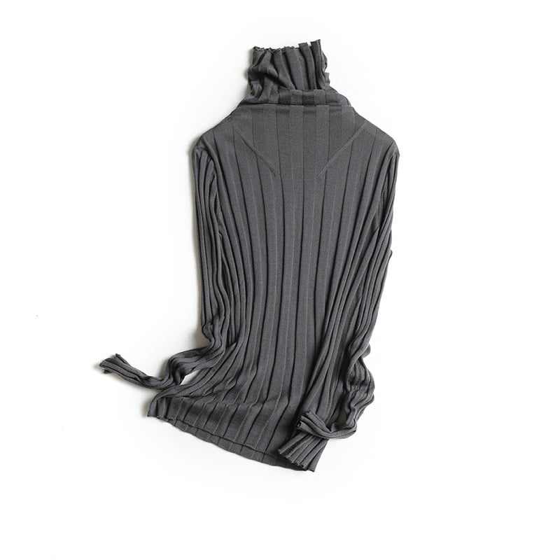 Вълнен плетен пуловер, тънък силует, дълги ръкави, 95% вълна