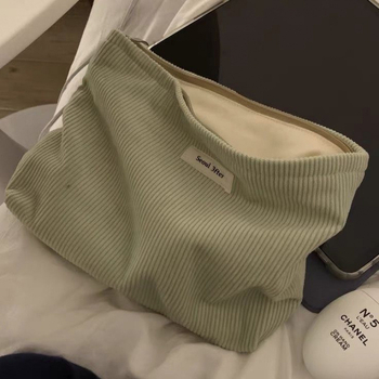 Geantă de makeup, clutch portabil, cu corduroy căptușeală, pentru femei, brand Unique, utilizare zilnică