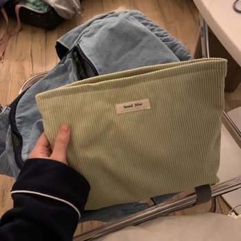 Geantă de makeup, clutch portabil, cu corduroy căptușeală, pentru femei, brand Unique, utilizare zilnică