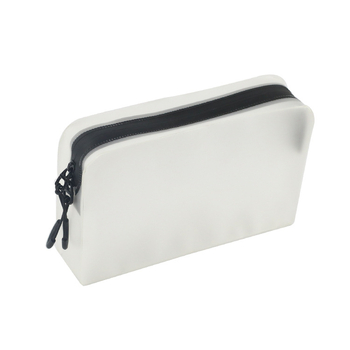TPU toalett- és kozmetikai táska dupla cipzárral – Egyszínű modell, TPU bélés, vízálló, mindennapi használatra