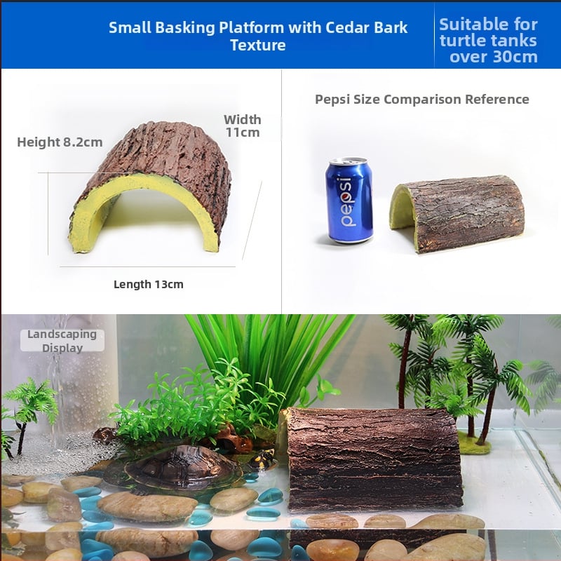 Platforma na slnenie želvy s plávajúcim ostrovom – živica, dekoratívny kameň pre akvárium, suchá krajina, zlepšenie priestorového vnímania