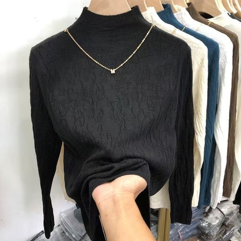 Pulover din viscoză pentru femei, guler rotund, mâneci lungi, toamna 2024, conținut 80–90% viscoză, stil de navetă zilnică