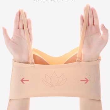 Wrap za prsa / tube top, bez naramenica, 3/4 šalice, srednjeg oblika košarice, Ice Silk najlonska tkanina