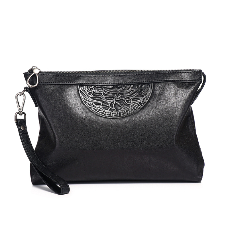 Muška clutch torba, stil putovanja u slobodno vrijeme, od prave kože, ultra lagana, podstava od prave kože