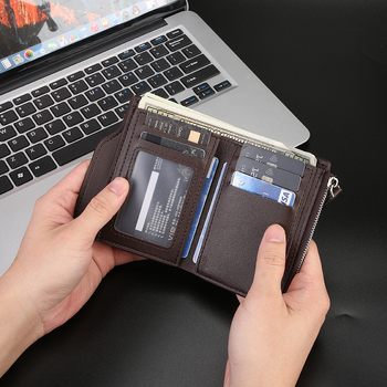 Portofel mic pentru bărbați cu mai multe buzunare pentru carduri – PU piele, ultra-ușor, căptușeală poliester, primăvara 2025