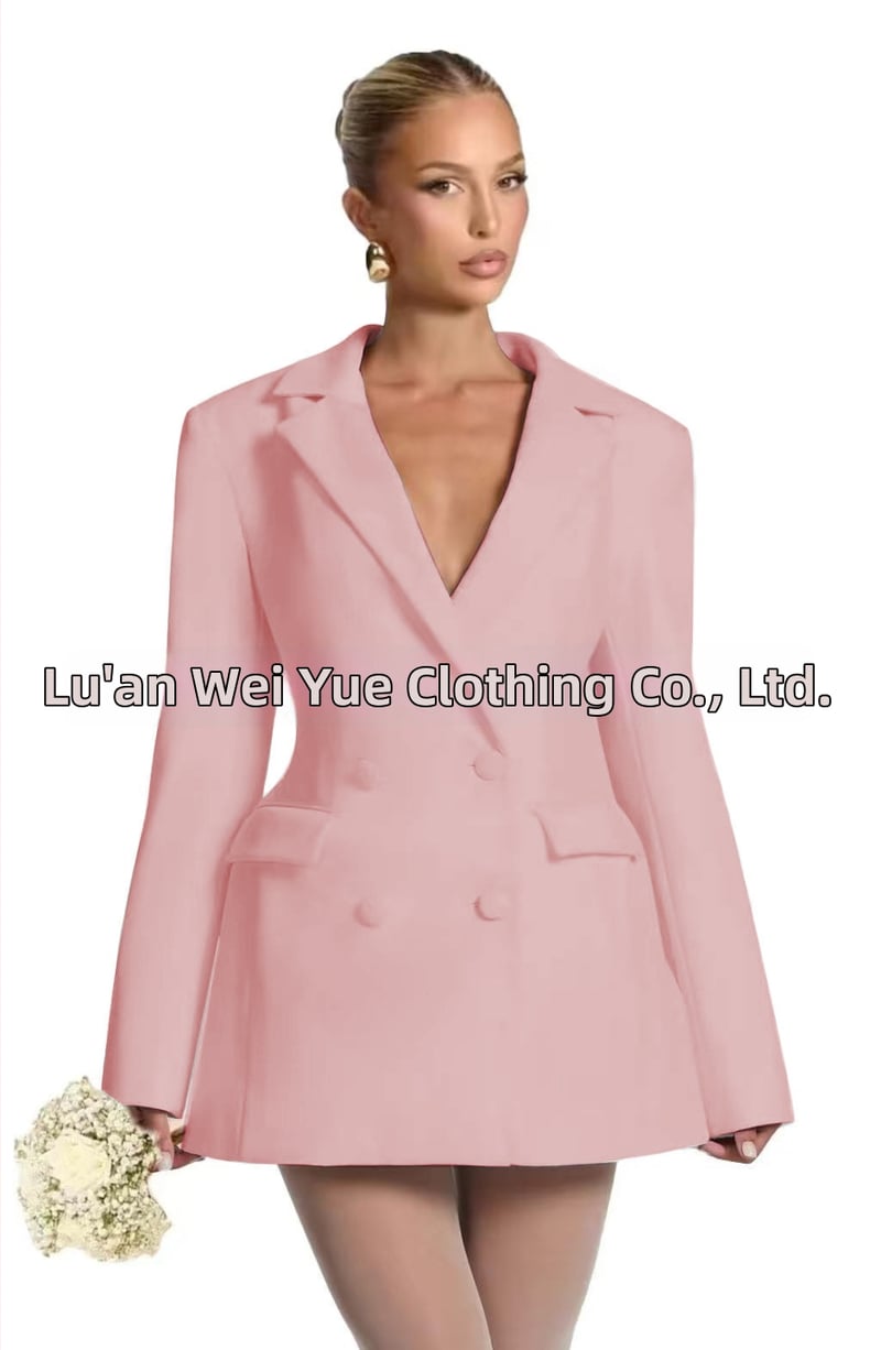 Női karcsú szabású blézer V-nyakkal, egygombos zárás, poliészter, hosszú ujjú