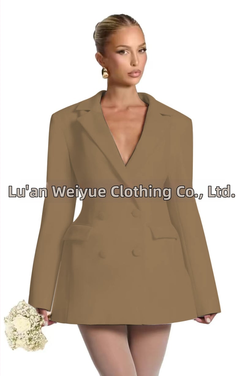 Női karcsú szabású blézer V-nyakkal, egygombos zárás, poliészter, hosszú ujjú