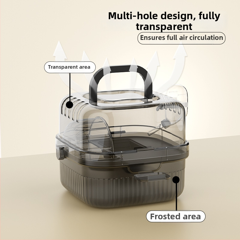 Κλουβί χάμστερ Yue Xiaomeng, πλαστικό, φορητό διαφανές σπίτι, διπλής χρήσης πολυτελής βίλα