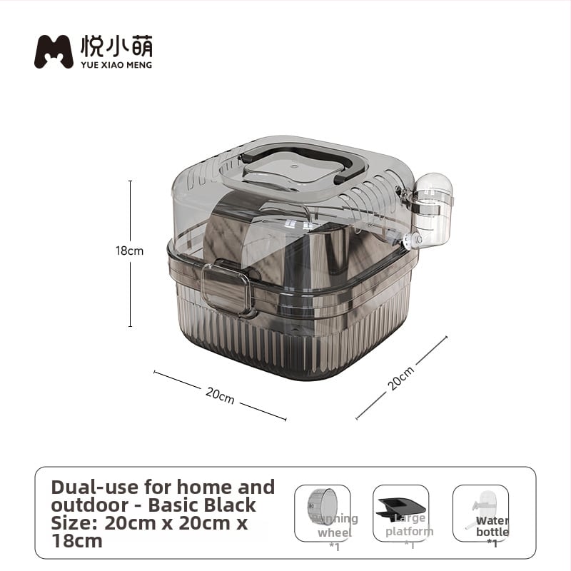 Κλουβί χάμστερ Yue Xiaomeng, πλαστικό, φορητό διαφανές σπίτι, διπλής χρήσης πολυτελής βίλα